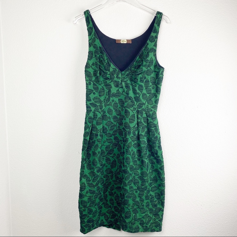 EVA FRANCO Designer Green Floral Dress Small